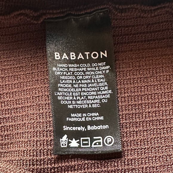 Aritzia Babaton Sculpt Knit Mockneck Halter Top Chocolate Brown - Picture 9 of 15